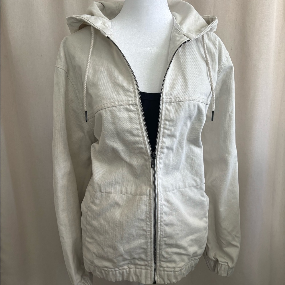 Gap Cream Denim Hooded Jacket